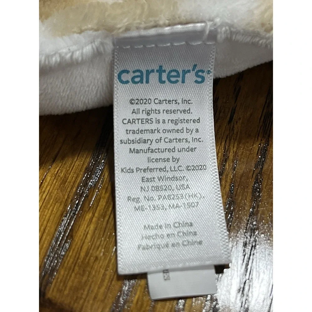 Carters‎ Giraffe Lovey Security Blanket Pacifier Holder Beige Soft Plush Toy